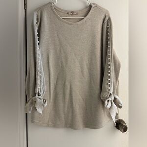 My Danielle Cracker Barrel Elegant Top with Pearl Accents